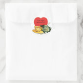 Antiek Valentijn Heart Ronde Sticker (Tas)