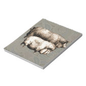 Antiek Varkens  tekening Notitieblok (Gedraaid)