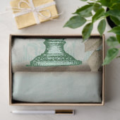 Antiek Vase van Rozen en Klok en Roze kant Tissuepapier (Geschenk)