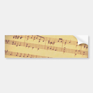 Antiek vel muziek bumpersticker