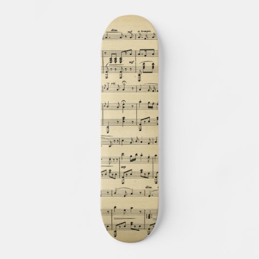 Antiek vel muziek skateboard (Voorkant)