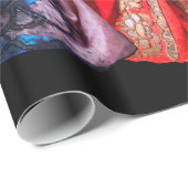 ANTIEK VENETIAN PUPPETS MASQUERADE PARTIJ CADEAUPAPIER (Rol Hoek)