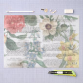 Antiek ventilator Franse boekpagina ontkoppeling Tissuepapier (Craft)