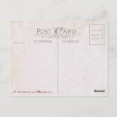 Antiek Verjaardag Post Kaart-Paarse Iris Flower Briefkaart (Achterkant)