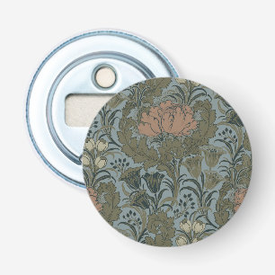 Antiek Victoriaans Bloemmotief Salie Terracotta Button Flesopener