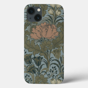 Antiek Victoriaans Bloemmotief Salie Terracotta iPhone 13 Hoesje