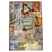Antiek Victoriaans Kerst Ephemera Collage Art Medium Cadeauzakje (Achterkant)