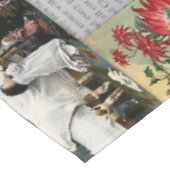 Antiek Victoriaans Kerst Ephemera Collage Art Tafelkleed (Gekanteld)