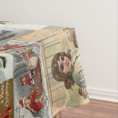 Antiek Victoriaans Kerst Ephemera Collage Art Tafelkleed (Voorbeeld)