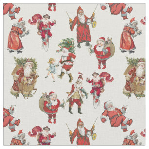 antiek Victoriaans Kerstman Vintage Kerstvakantie Stof