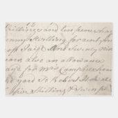 Antiek Victoriaans Kerstmis Muziek Blad Script Inpakpapier Vel (Voorkant 3)