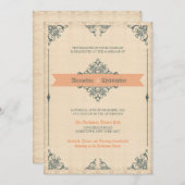 Antiek Victoriaans stijl Vintage Wedding Uitnodigi Kaart (Voorkant / Achterkant)