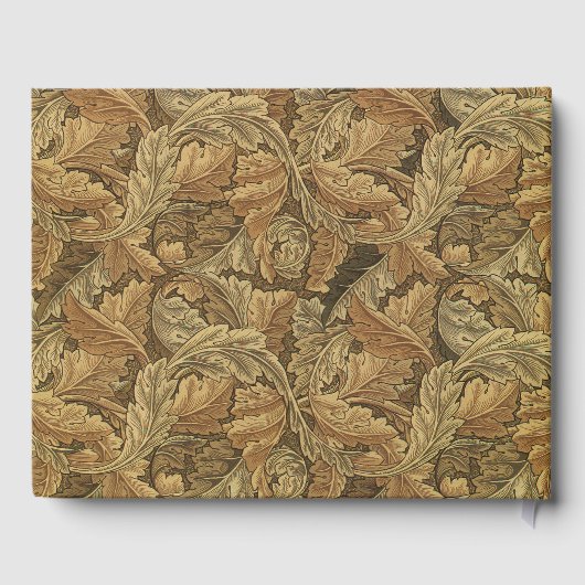 Antiek Victoriaans Warm Autumn laat sparen de Datu Gastenboek (Achterkant)