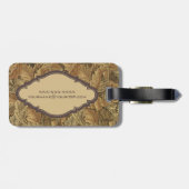 Antiek Victoriaans Warm Autumn Leaves Wedding Bagagelabel (Achterkant horizontaal)