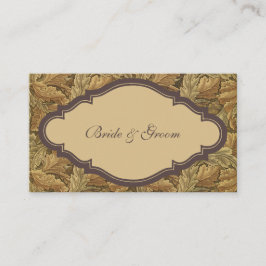 Antiek Victoriaans warme herfstbladeren Informatiekaartje