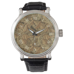 Antiek Victoriaans William Morris Blad Bladeren Horloge