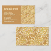 Antiek Victoriaans William Morris Flowers Floral Visitekaartje (Voorkant / Achterkant)