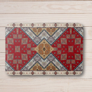 Antiek Vintage Rode Beige Kilim Turkse Badmat