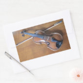 Antiek Violin Rechthoekige Sticker (Envelop)