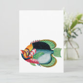 Antiek vis bedankt je kaart (Staand voorkant)