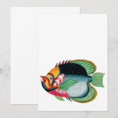 Antiek vis bedankt je kaart (Voorkant / Achterkant)