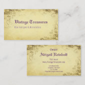 Antiek Visitekaartje (Voorkant / Achterkant)