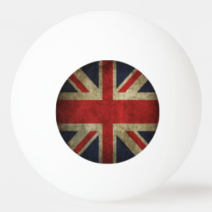 Antiek vlag van het Verenigd Koninkrijk Pingpongballen