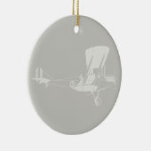Antiek vliegtuig Art CUSTOM-KLEUR Keramisch Ornament (Rechts)