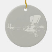 Antiek vliegtuig Art CUSTOM-KLEUR Keramisch Ornament (Voorkant)
