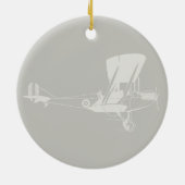 Antiek vliegtuig Art CUSTOM-KLEUR Keramisch Ornament (Achterkant)