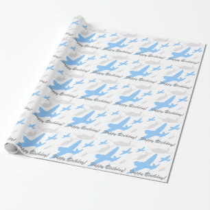 Antiek vliegtuig cadeaupapier