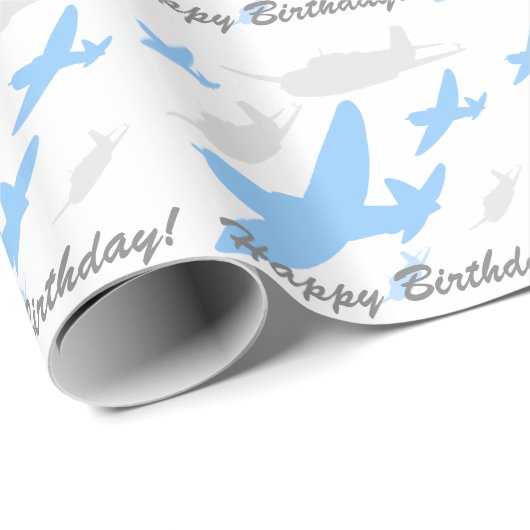 Antiek vliegtuig cadeaupapier (Rol Hoek)