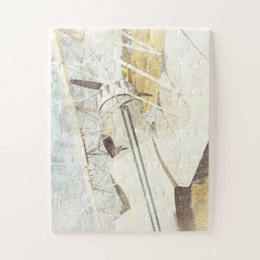 Antiek vliegtuig legpuzzel (Verticaal)