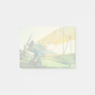 Antiek vliegtuig Preflight Post-it® Notes
