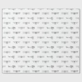 Antiek vliegtuigdiagrammen van de KLANT BG-KLEUR Cadeaupapier (Vlak)