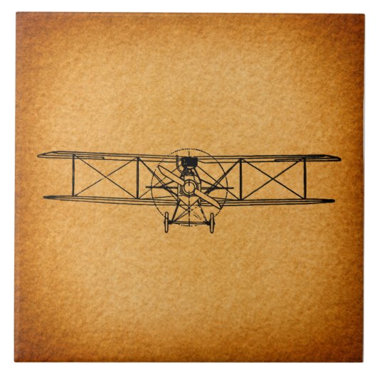  Antiek vliegtuigkunst Tegeltje (Voorkant)