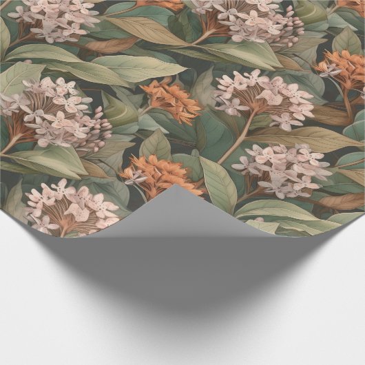 Antiek vlinder onkruid inpakpapier (Hoek)