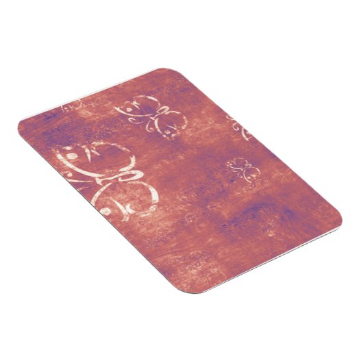 Antiek vlinders op Paars en roze Magneet (Rechterzijde)