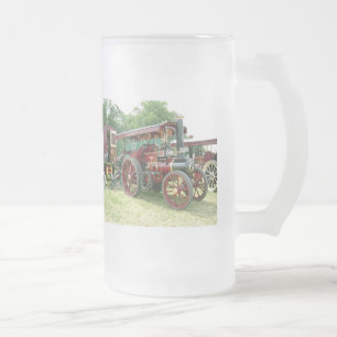 antiek voertuig en aanhangwagen matglas bierpul