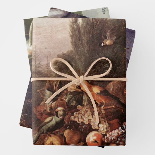 Antiek  Vogels Decoupage Heavy WT 3-Set Inpakpapier Vel (In situ)