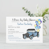 Antiek vrachtwagenrit op uitnodiging van het Baby  (Staand voorkant)