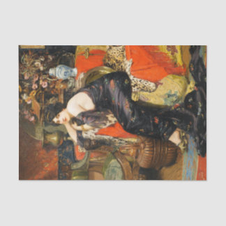 Antiek Vrouwenportret Decoupage Tissuepapier
