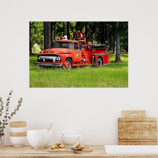 Antiek Vuurwerker Poster (Keuken)