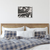 Antiek wagon canvas afdruk (Insitu (Slaapkamer))