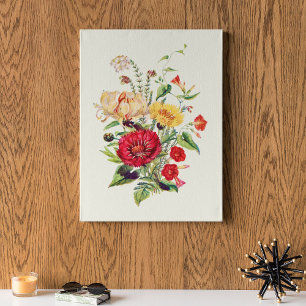 Antiek Waterverf Botanische afdruk Poster