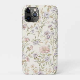 Antiek waterverf wildbloem naadloos patroon iPhone 11 pro hoesje