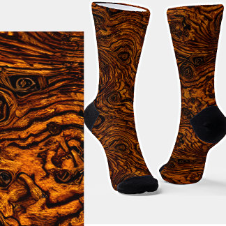 Antiek Weathered WoodGrain Kijk uit Sokken
