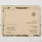 Antiek weddenschap tussen Wereldkaarten (Voorkant / Achterkant)