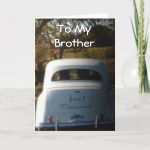 ANTIEK WEDDINGCAR VOOR BROEDDAGEN KAART