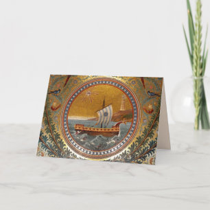 Antiek wenskaart feestdagen kaart